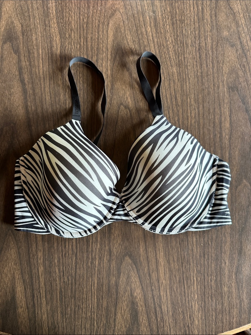 Women's Zebra Print Perfect Coverage Bra - Black & White